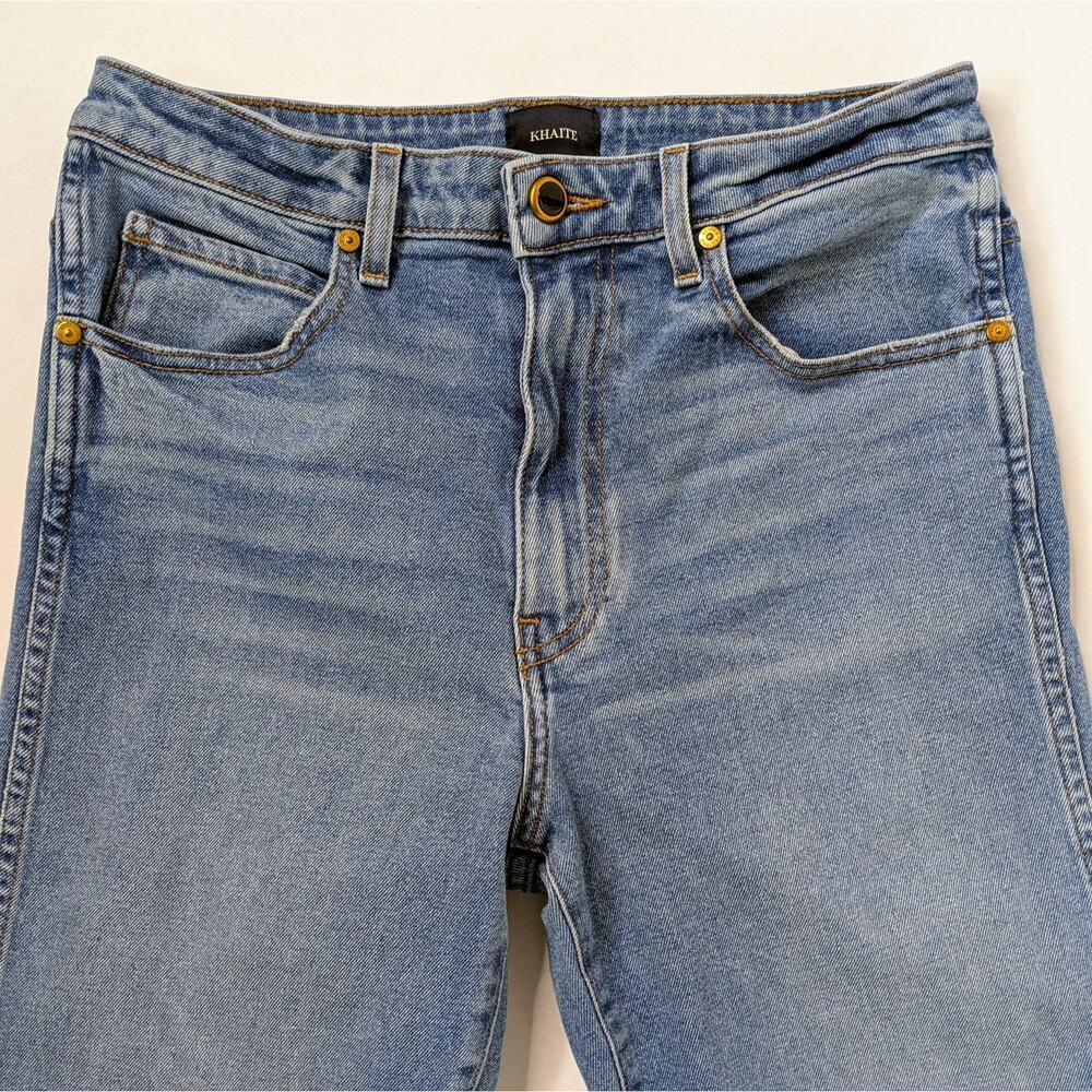 Khaite Vivian High Rise Straight Leg Crop Jeans 30 Blue Wash Cotton USA Made - Picture 5 of 10